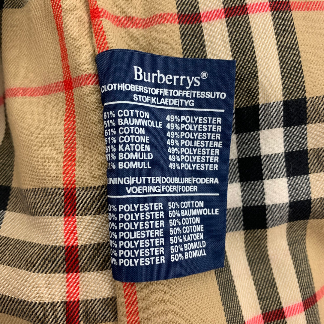 Vintage BURBERRYS Beige Cotton / Polyester Belted Trenchcoat