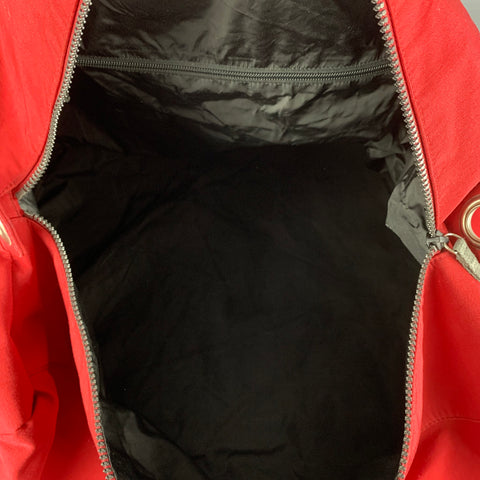 PRADA Red Slate Nylon Rectangle Duffle Bag