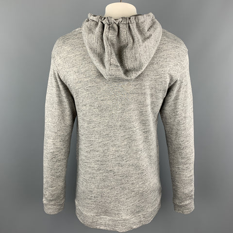 ÉCOLE PUBLIQUE Taille L Sweat à capuche en coton chiné gris