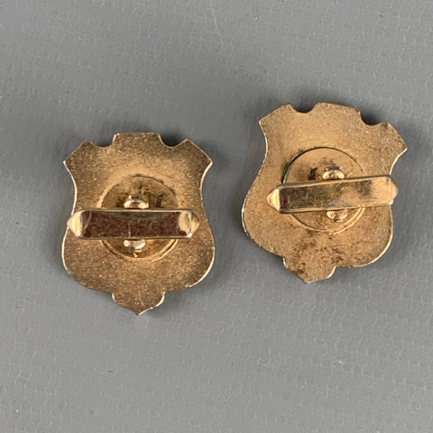 SWANK Navy Gold Crest Metal Cuff Links
