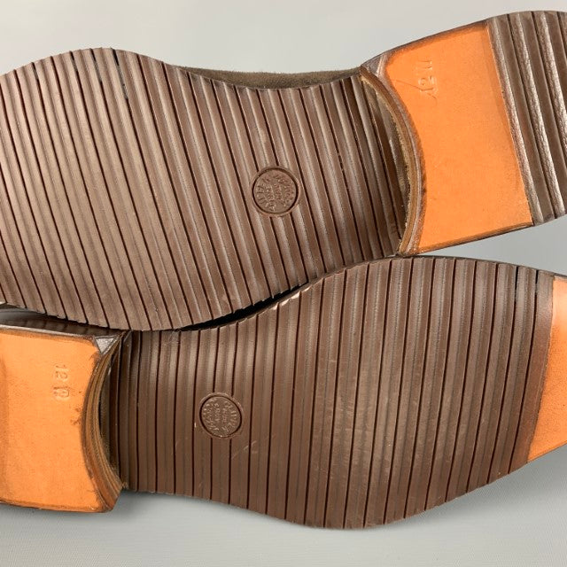 GRAVATI per WILSON and DEAN Size 12 Brown Solid Leather Split Toe Lace Up Shoes