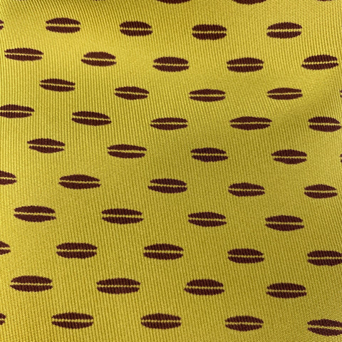 Corbata de seda HERMES Chartreuse "Grano de café"
