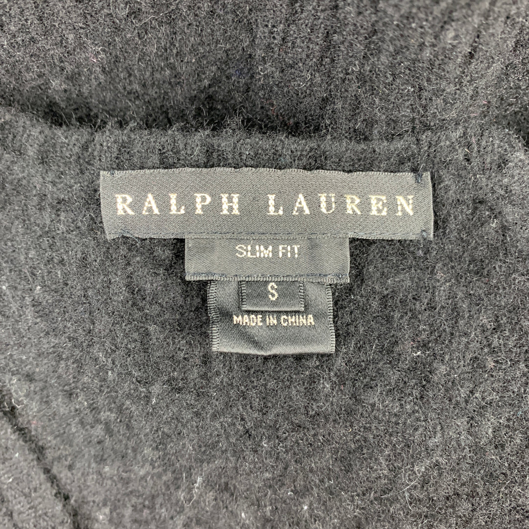RALPH LAUREN Black Label Taille S Pull en cachemire tricoté noir