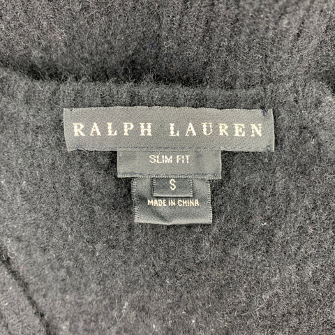 RALPH LAUREN Black Label Taille S Pull en cachemire tricoté noir