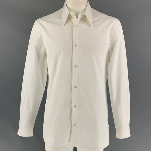 CALVIN KLEIN 205W39NYC Size L White Andy Warhol Print Cotton Button Up Long Sleeve Shirt