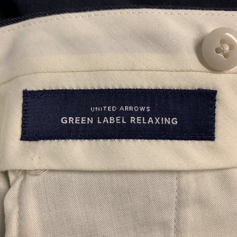 UNITED ARROWS Size 30 Navy Pleated Cuffed Casual Pants