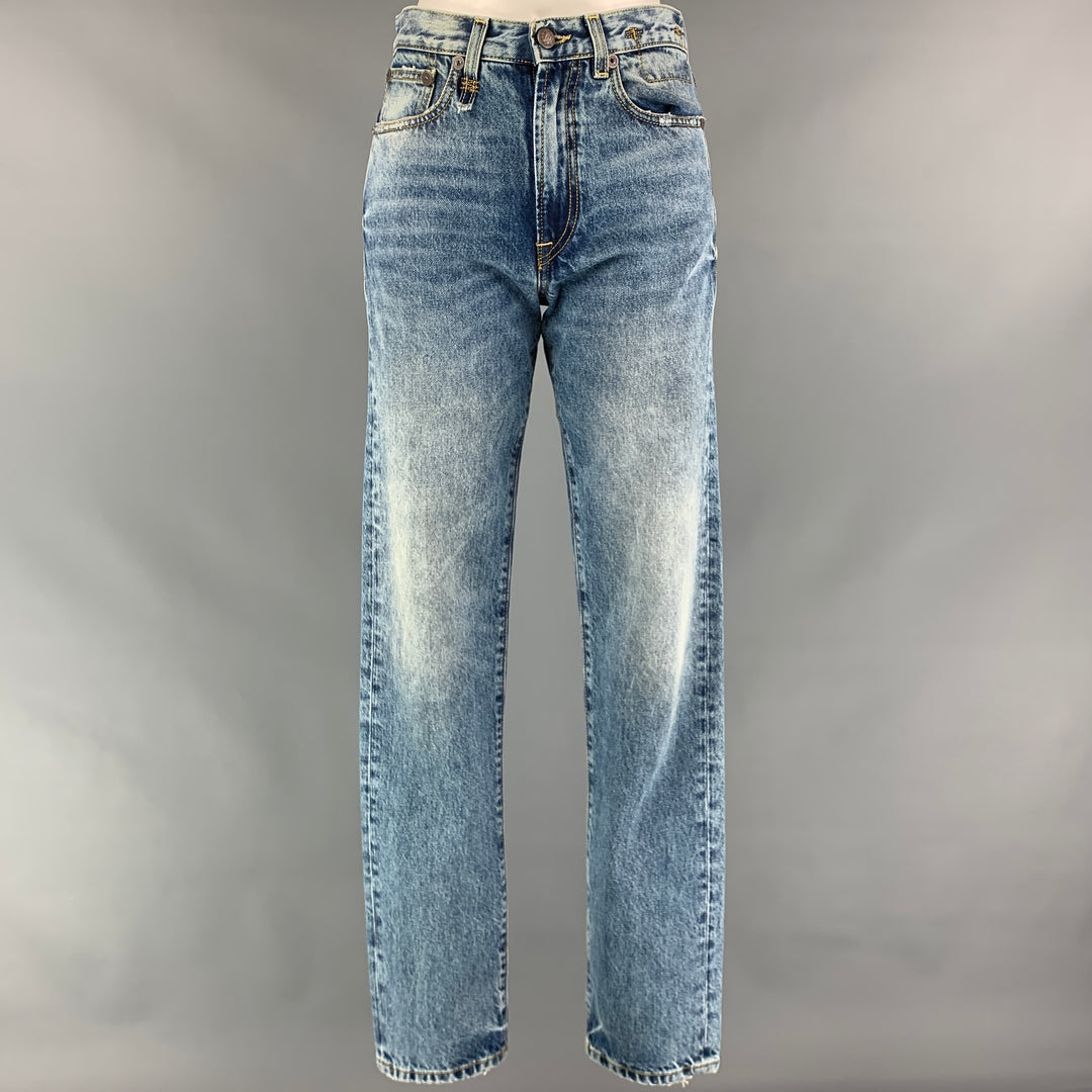 R13 Size 4 Blue Washed Cotton Axl Slim Jeans