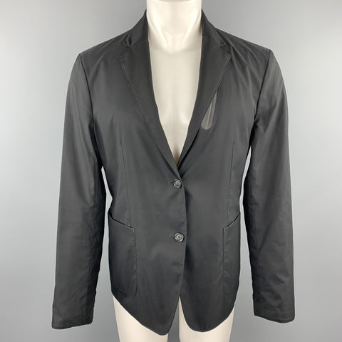 Z ZEGNA Size M Black Polyester / Wool Reversible Sport Coat