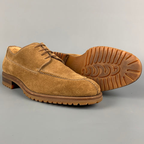 GRAVATI for ARTHUR BEREN Size 8 Tan Textured Leather Lace Up Shoes