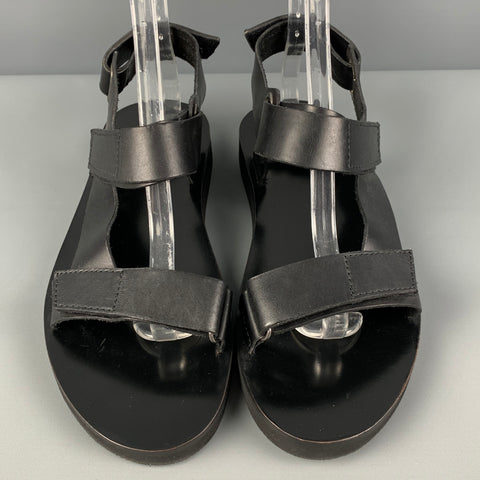Sandalias de cuero negro talla 8 de APC