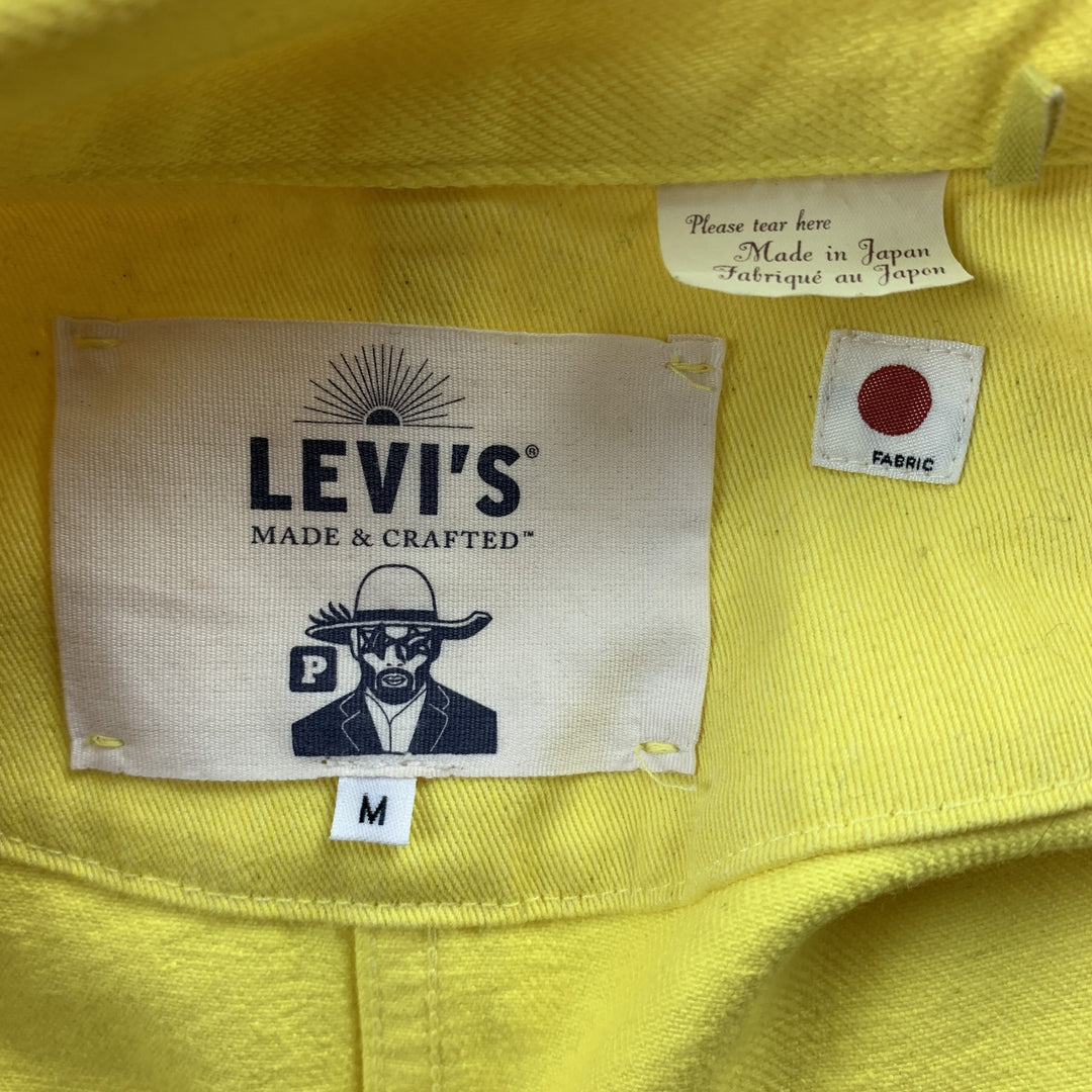 LEVI'S MADE &amp; CRAFTED Chaqueta de trabajo de algodón amarilla talla M
