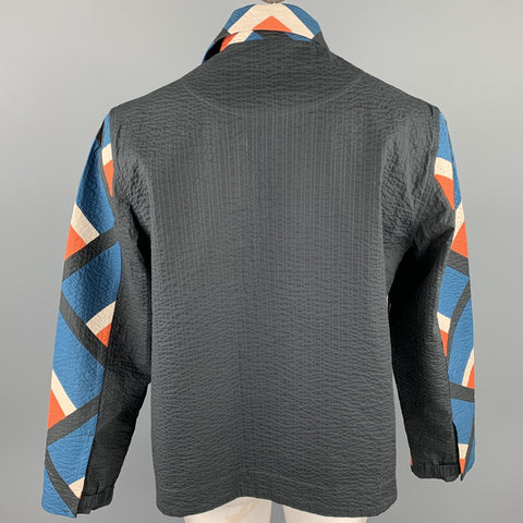 CRAIG GREEN Size L Multi-Color Quilted Cotton Zip Up Jacket