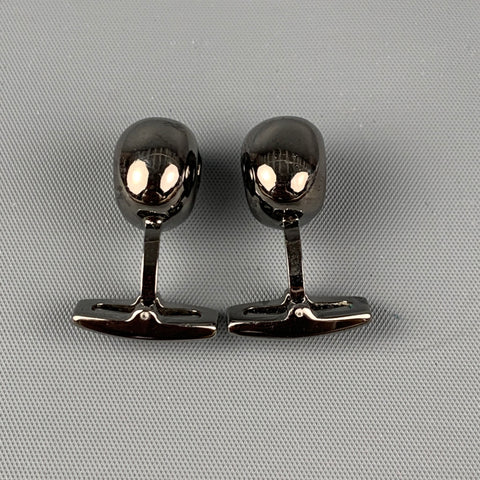 ALEXANDER MCQUEEN Silver Blue Skull Cuff Links