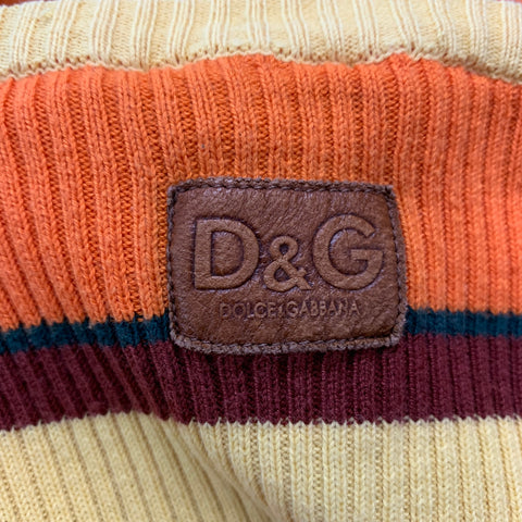 D&G by DOLCE & GABBANA Size 38 Multi-Color Stripe Crew-Neck Pullover