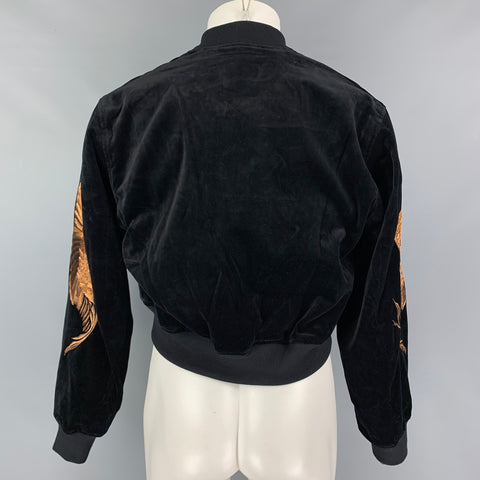 CHRISTIAN DADA FW 19 Size 36 Black Copper Embroidery Cropped Jacket