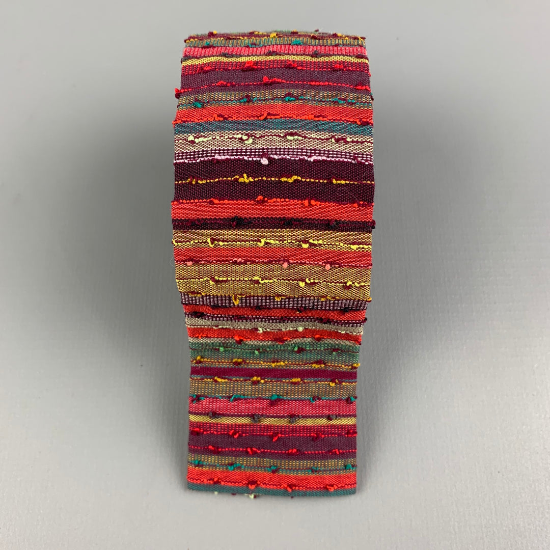 VINTAGE Multi-Color Stripe Silk Tie