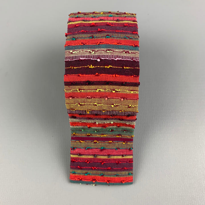Cravate en soie à rayures multicolores VINTAGE
