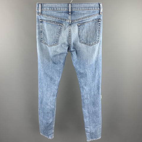 RAG & BONE Size 29 Indigo Washed Cotton / Polyurethane Button Fly Jeans