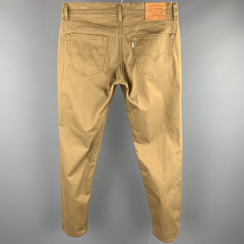 LEVI STRAUSS 511 Size 34 Tan Cotton Zip Fly Jeans