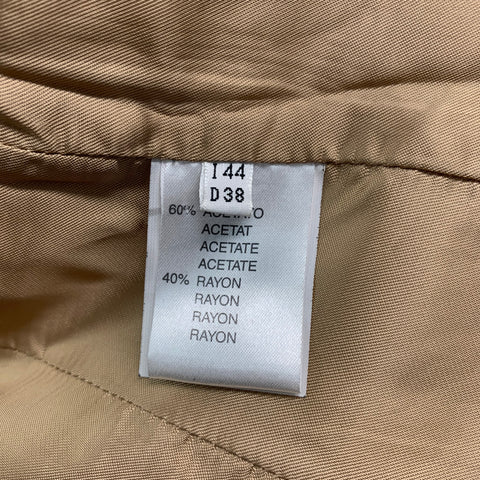 BLUMARINE Size 8 Gold Leather Metallic Lambskin Jacket