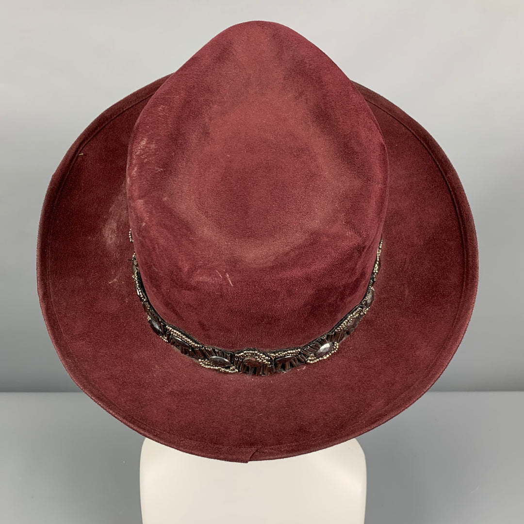 POK Burgundy Beaded Hat