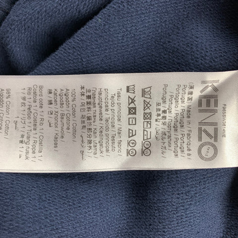 KENZO Sweat à capuche en coton brodé marine taille S