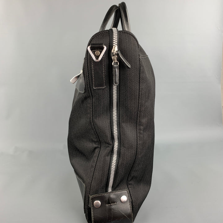 PAUL SMITH Black Herringbone Nylon Garment Bag