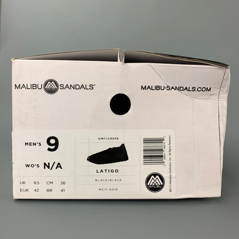 MALIBU Latigo Size 9 Black Woven Vegan Leather Sandals