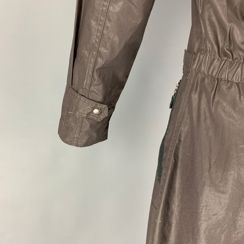 PATRIK ERVELL FW11 Size S Brown Coated Canvas Jumpsuit