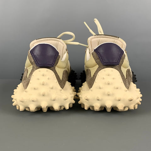 EYTYS Taille 10 Baskets en caoutchouc beige gris matériaux mélangés