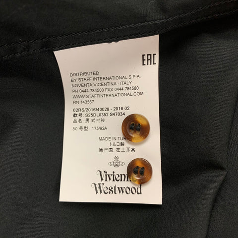 VIVIENNE WESTWOOD Size M Black Cotton Button Up Long Sleeve Shirt