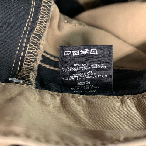 THEORY Size 30 Khaki Cotton  Elastane Zip Fly Casual Pants