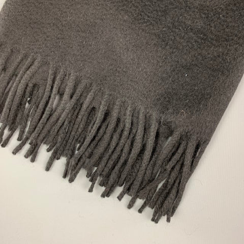 LORO PIANA Black Cashmere Fringe Scarf