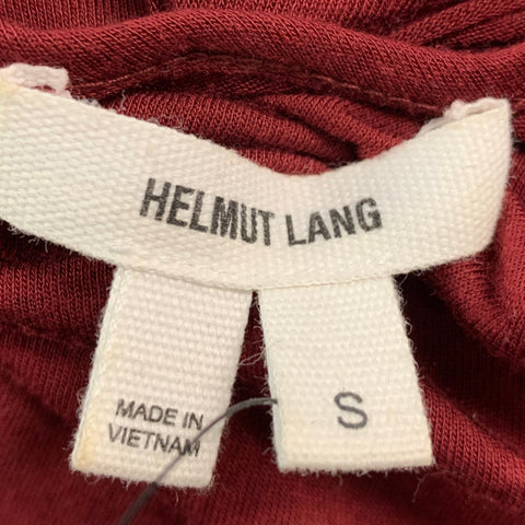 HELMUT LANG Taille S Robe à manches longues en modal bordeaux