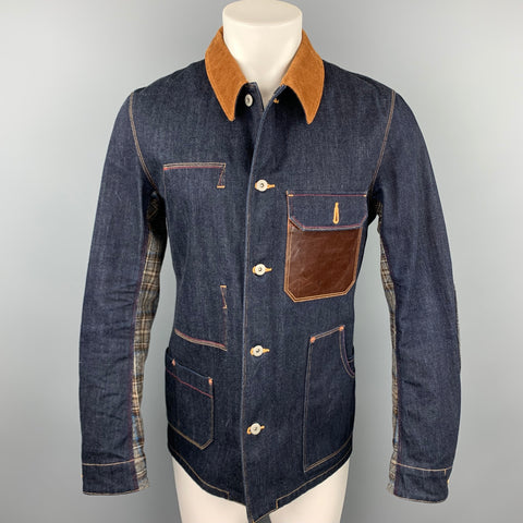 JUNYA WATANABE Size L Indigo Mixed Materials Denim Jacket