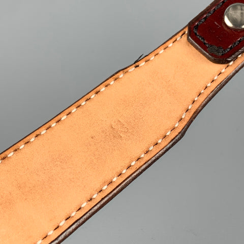 VINTAGE Size 32 Burgundy Leather Belt Strap