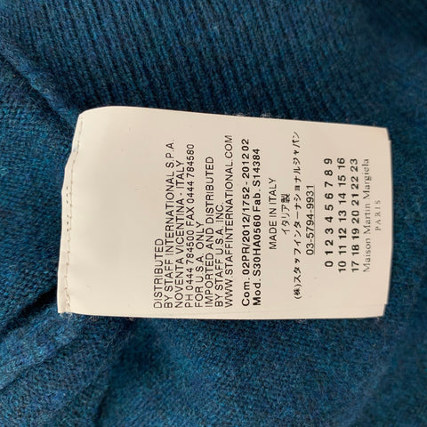 MAISON MARGIELA Size S Teal Cashmere Oversized Pullover