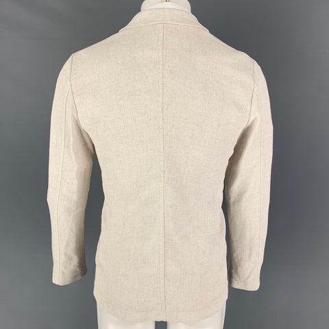 GIORGIO ARMANI Size 36 Off White Woven Viscose Blend Sport Coat