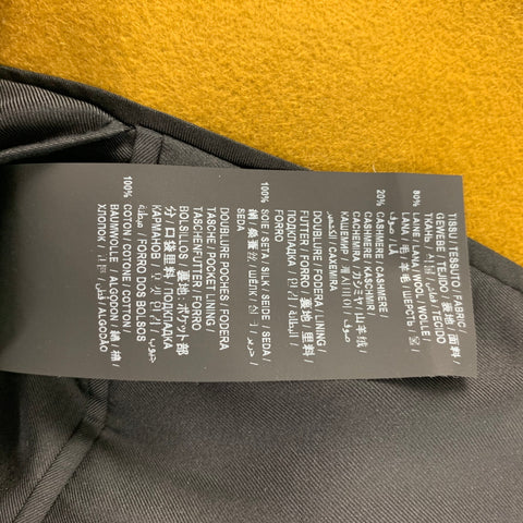 SAINT LAURENT Veste croisée en laine et cachemire moutarde taille 0