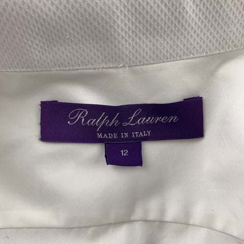 RALPH LAUREN Purple Label Taille 12 Chemise de smoking en coton blanc