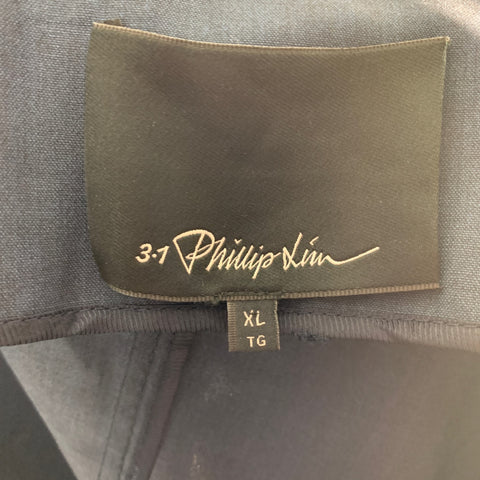 3.1 PHILLIP LIM Size XL Navy Wool Zip Up Jacket