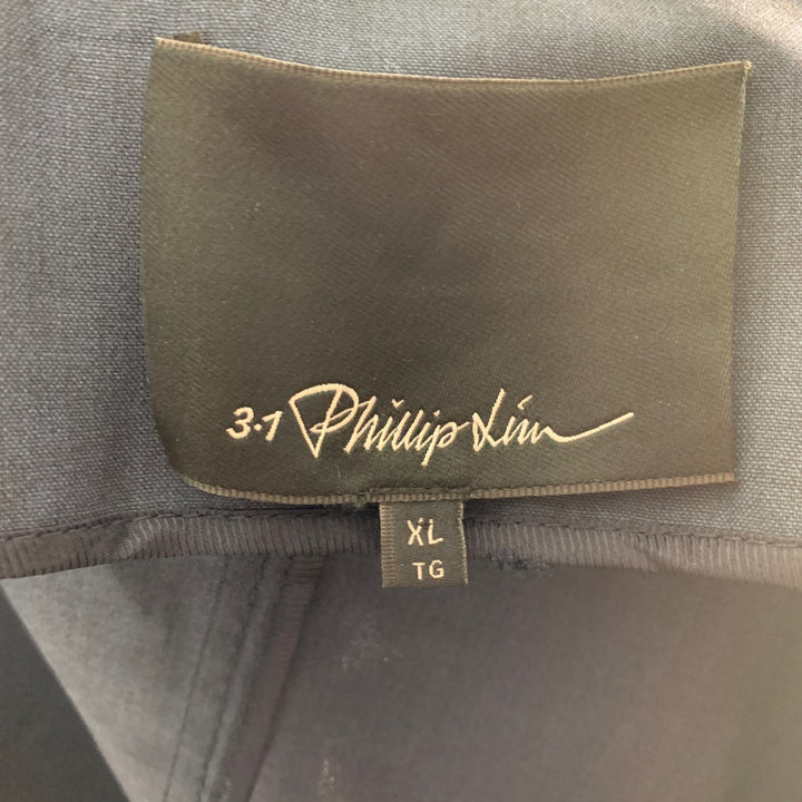 3.1 PHILLIP LIM Veste zippée en laine marine taille XL