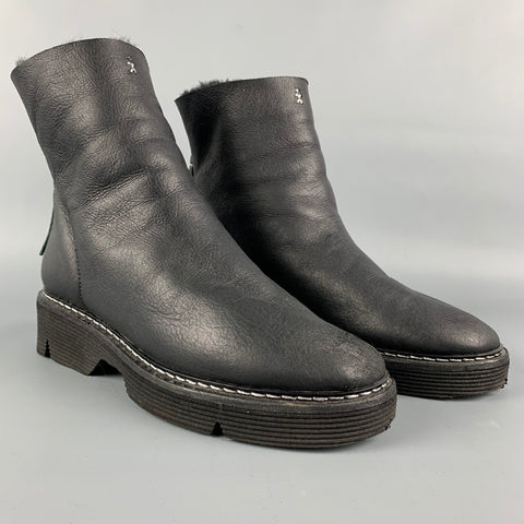 HENRY BEGUELIN Talla 7 Botines de piel de oveja negros
