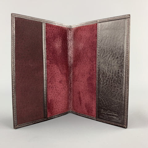 SAGEBROWN Dark Wine Brown Leather Passport Cover