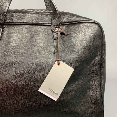 JACK SPADE Sac pour ordinateur portable en cuir grainé noir