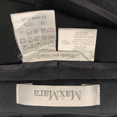 MAX MARA Pantalon habillé à jambe large en mélange de triacétate noir taille 4