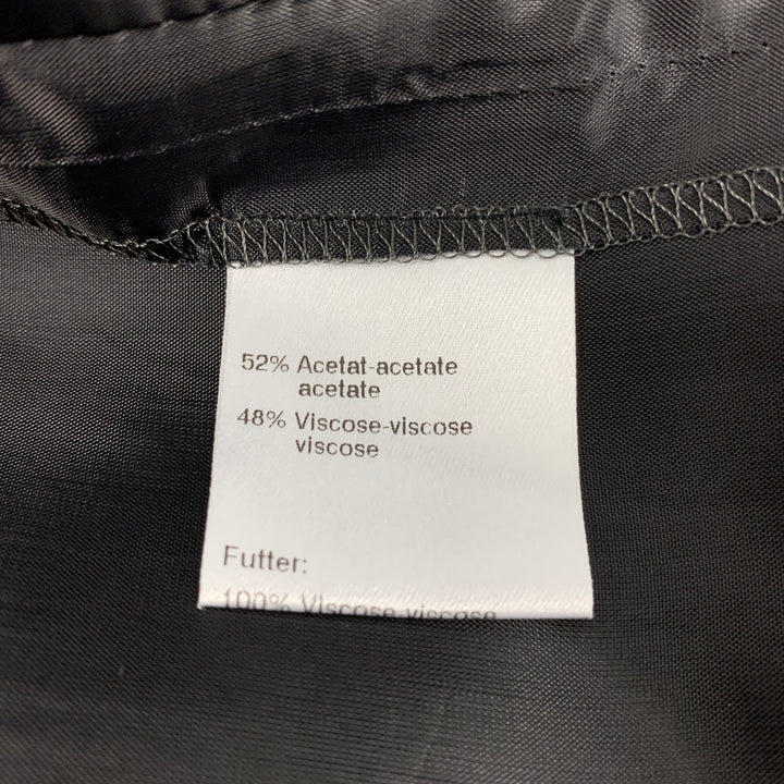 AKRIS Size 6 Charcoal Acetate / Viscose Pencil Mid-Calf Skirt