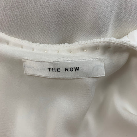 THE ROW Size XS Cream Viscose Sleeveless Shift Dress