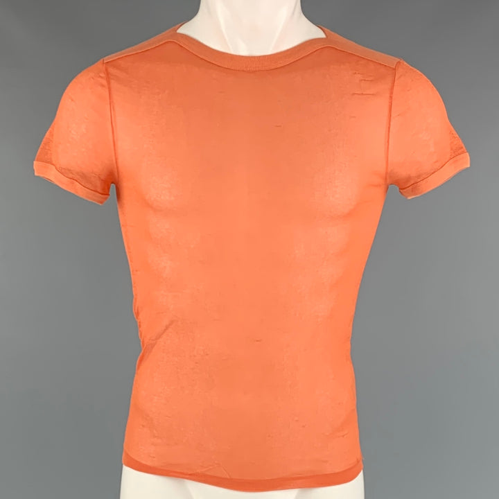 JEAN PAUL GAULTIER Size M Orange Polyester Short Sleeve T-shirt