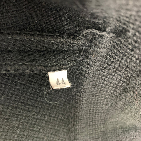 M MISSONI Talla 8 Abrigo cruzado degradado de mezcla de lana negra y beige